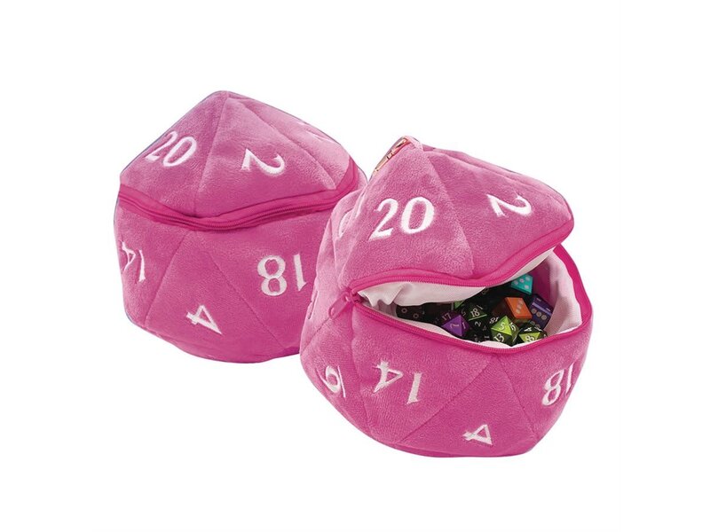 Ultra-Pro D20 Plush Dice Bag Hot Pink