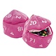 D20 Plush Dice Bag Hot Pink