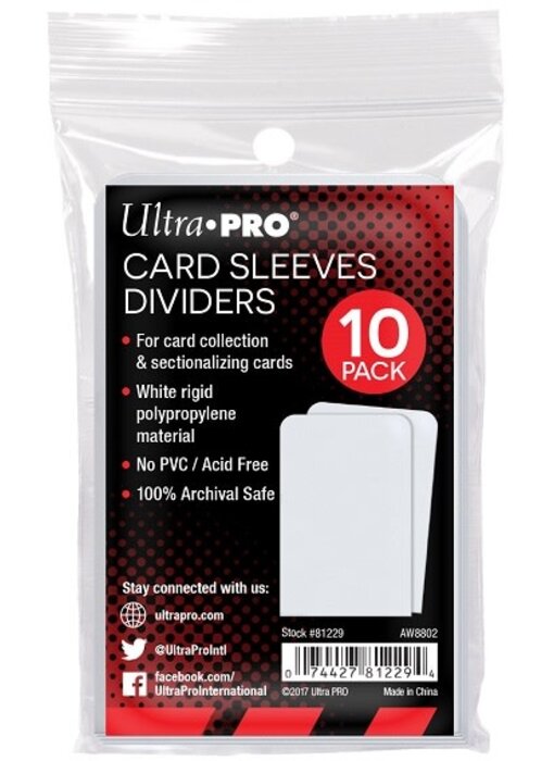 Ultra Pro Sleeves Dividers 10CT