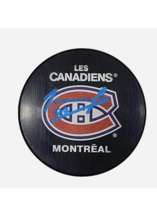 Joshua Roy Autographed Puck - Les Canadiens de Montréal