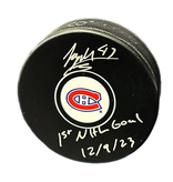 Jayden Struble Autographed & Inscribed Puck - Logo