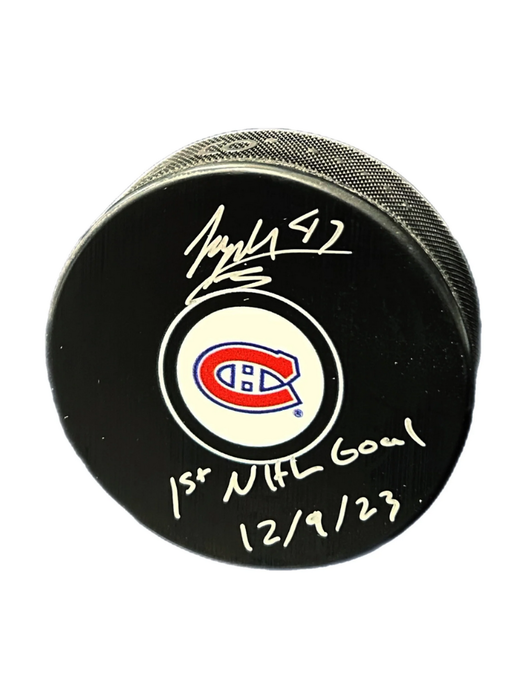 Jayden Struble Autographed & Inscribed Puck - Logo