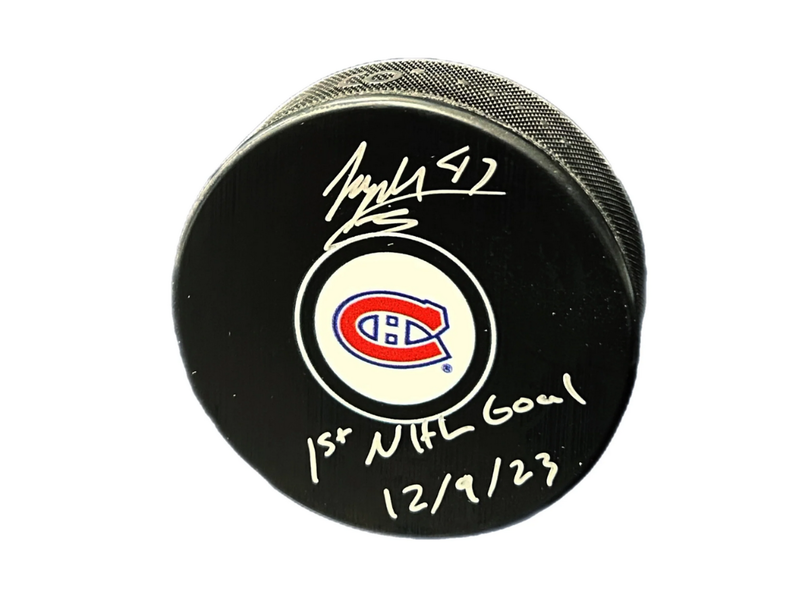 Jayden Struble Autographed & Inscribed Puck - Logo