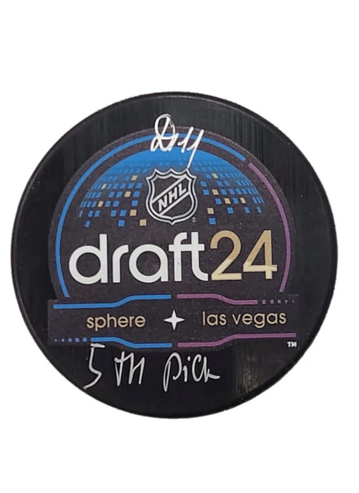 Ivan Demidov Autographed & Inscribed Puck - Draft