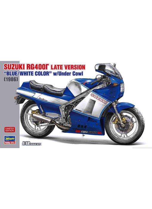 Hasegawa 1/12 Suzuki RG400 Late Version Blue/White Color W/Under Cowl