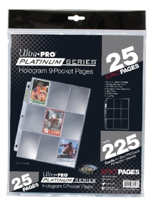 Ultra Pro Page 9 Pockets Pro Platinum Series 25Ct