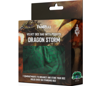 Velvet Dice Bag Compartment Dragon Storm Green