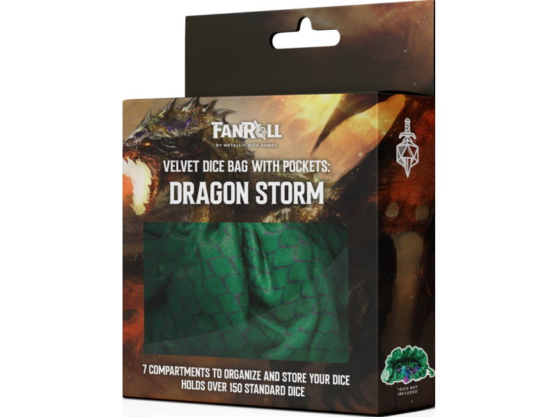 FanRoll by Metallic Dice Games Velvet Compartment Dice Bag with Pockets, Role Playing Game Dice Accessories for Dungeons and Dragons FanRoll by Metallic Dice Games Velvet Compartment Dice Bag with Pockets, Role Playing Game Dice Accessories for Dungeons and Dragons