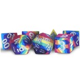 Silicone 7 Dice Set Rubber Rainbow 16mm