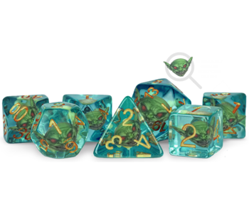 Pathfinder 7 Dice Set Goblin Inclusion