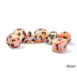 Chessex Mega-hedral 7-Die Set Festive Circus / Black Chessex Dice (CHX22442)