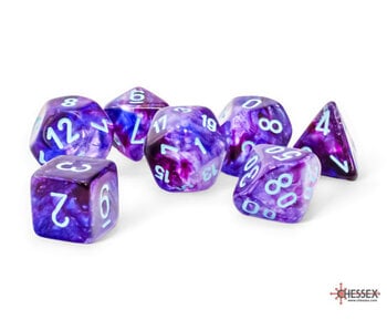 Mega-hedral 7-Die Set Nebula Nocturnal / Turquoise Chessex Dice (CHX22557)