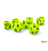 Chessex Mega-hedral 7-Die Set Vortex Bright Green / Black Chessex Dice (CHX22430)