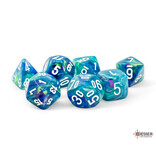 Chessex Mega-hedral Festive 7-Die Set Waterlily / White Chessex Dice (CHX22546)