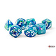 Mega-hedral Festive 7-Die Set Waterlily / White Chessex Dice (CHX22546)