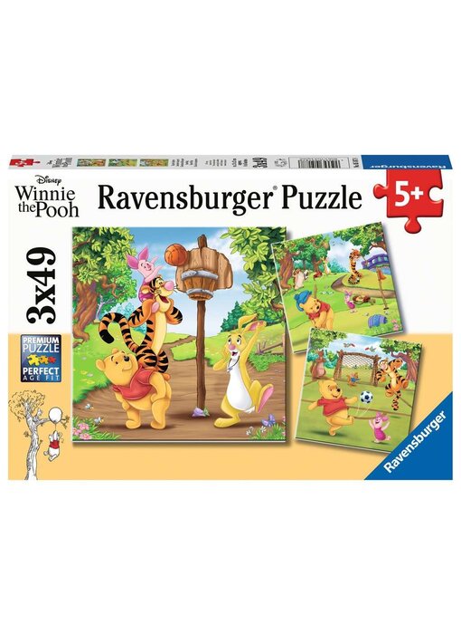 Pooh Sports Day 3 x 49 pc Puzzle