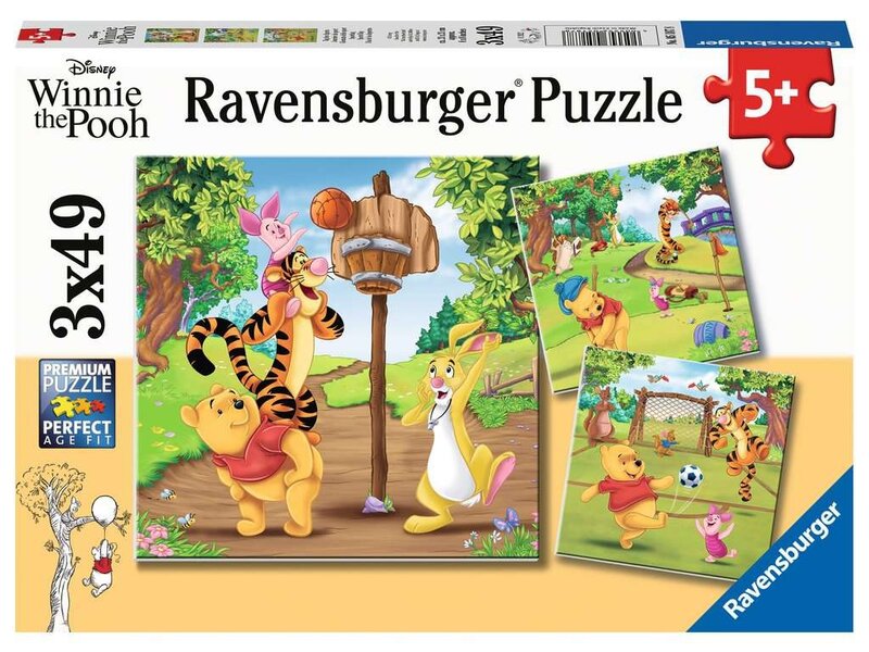 Ravensburger Pooh Sports Day 3 x 49 pc Puzzle