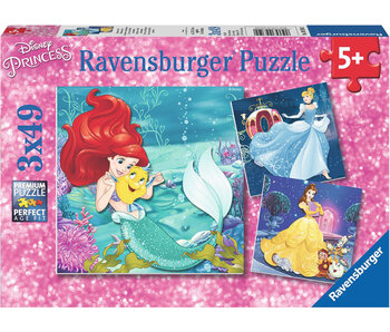 Princesses Adventure 3 x 49 pc Puzzle