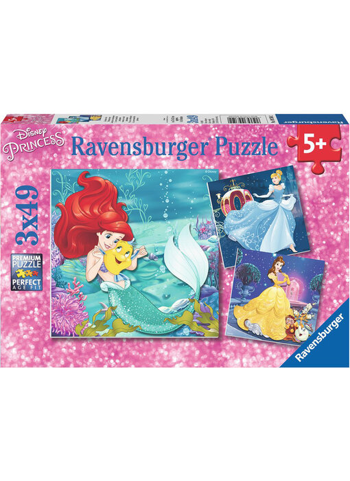 Princesses Adventure 3 x 49 pc Puzzle