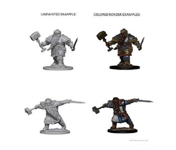 D&D Unpainted Minis Dwarf Male Fighter