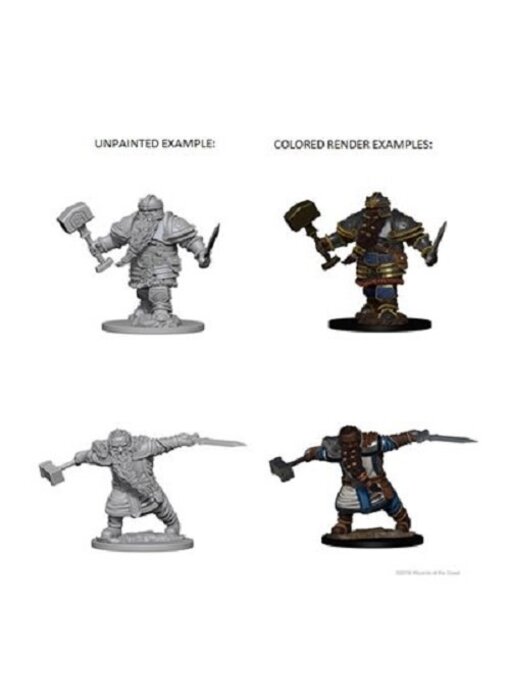 D&D Unpainted Minis Dwarf Male Fighter