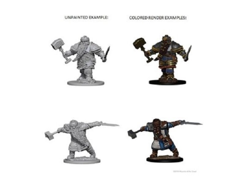 Wizkids D&D Unpainted Minis Dwarf Male Fighter