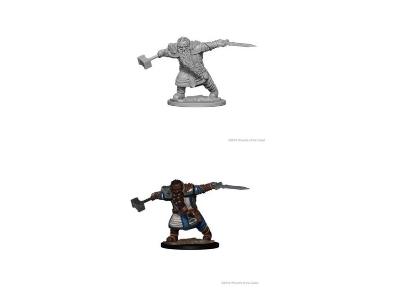 Wizkids D&D Unpainted Minis Dwarf Male Fighter