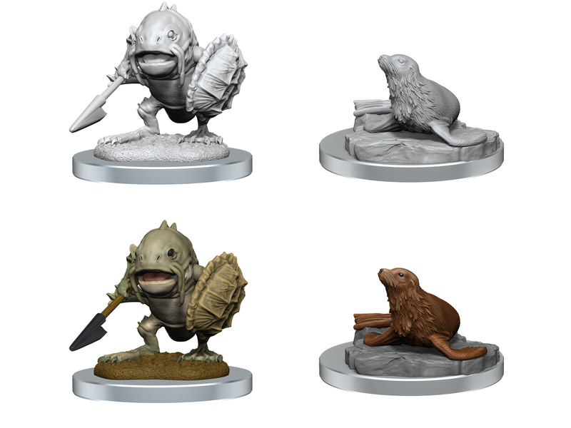 Wizkids D&d Unpainted Minis Wv20 Locathah And Seal