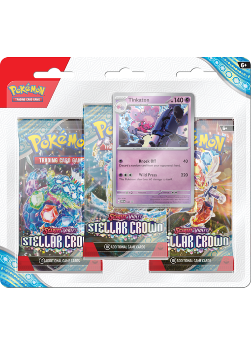 Pokémon TCG SV7 Stellar Crown 3 Pack Blister