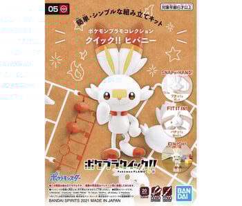 Bandai 05 Scorbunny 'Pokemon', Bandai Spirits Hobby Pokemon Model Kit Quick!!