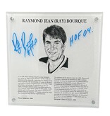 Raymond Bourque Autographed & Inscribed NHL Legends HOF Plaque