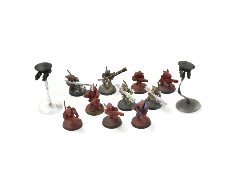 Games Workshop TAU EMPIRE 10 Fire Warriors With Drones #2 Warhammer 40K