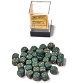 Games Workshop CHESSEX 36 Dusty Green With Gold Opaque 12mm d6 Dice Block #1
