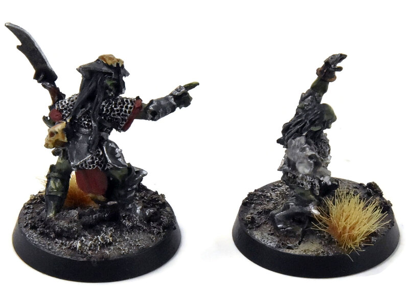 Games Workshop LORD OF THE RINGS Moria Captain And Shaman #1 WELL PAINTED finecast LOTR