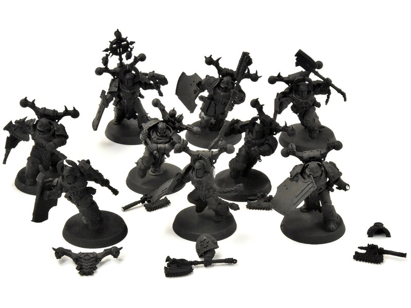 Games Workshop SLAVES TO DARKNESS 9 Khorne Berzerkers #1 converted with shields Sigmar