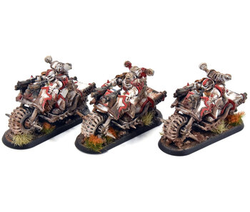 CHAOS SPACE MARINES 3 Bikers #1 WELL PAINTED Warhammer 40K
