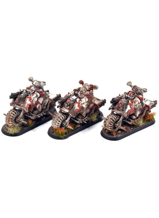 CHAOS SPACE MARINES 3 Bikers #1 WELL PAINTED Warhammer 40K