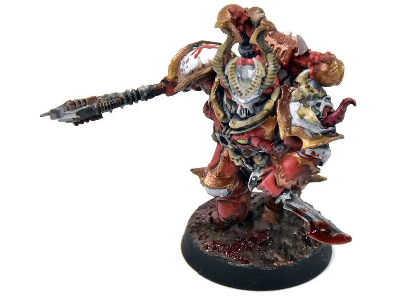 Games Workshop CHAOS SPACE MARINES Chaos Champion #1 WELL PAINTED Warhammer 40K