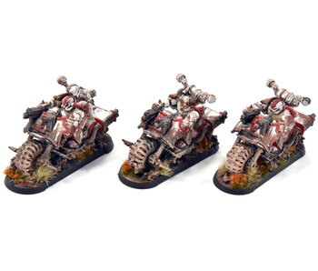 CHAOS SPACE MARINES 3 Bikers #2 WELL PAINTED Warhammer 40K