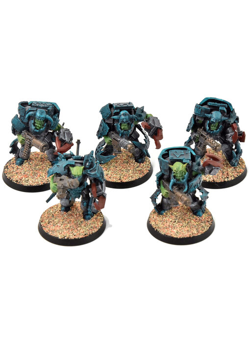 ORKS 5 Nobz In Mega Armour Converted #1 Warhammer 40K