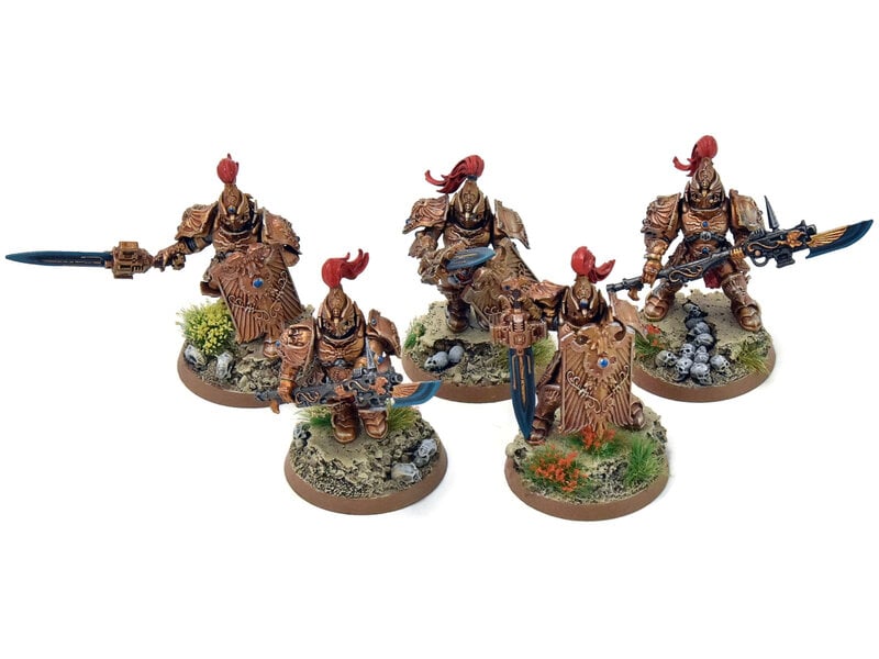 Games Workshop ADEPTUS CUSTODES 5 Custodian Guards Squad #1 PRO PAINTED Warhammer 40K