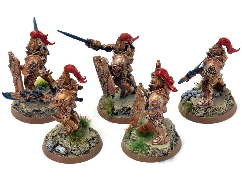 Games Workshop ADEPTUS CUSTODES 5 Custodian Guards Squad #1 PRO PAINTED Warhammer 40K