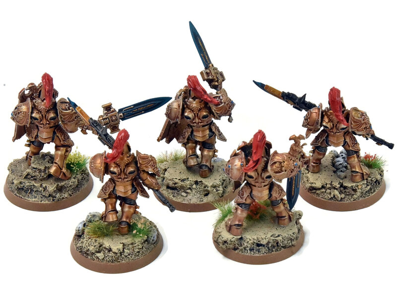 Games Workshop ADEPTUS CUSTODES 5 Custodian Guards Squad #1 PRO PAINTED Warhammer 40K