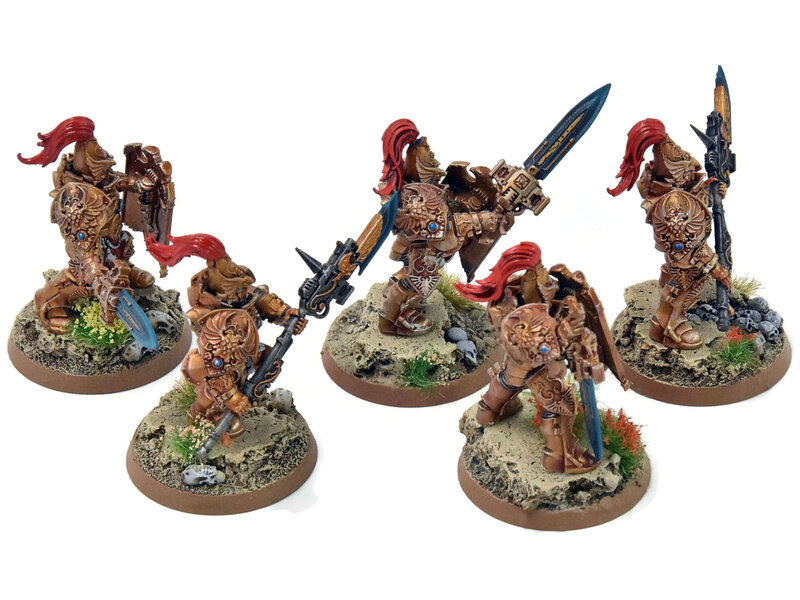 Games Workshop ADEPTUS CUSTODES 5 Custodian Guards Squad #1 PRO PAINTED Warhammer 40K