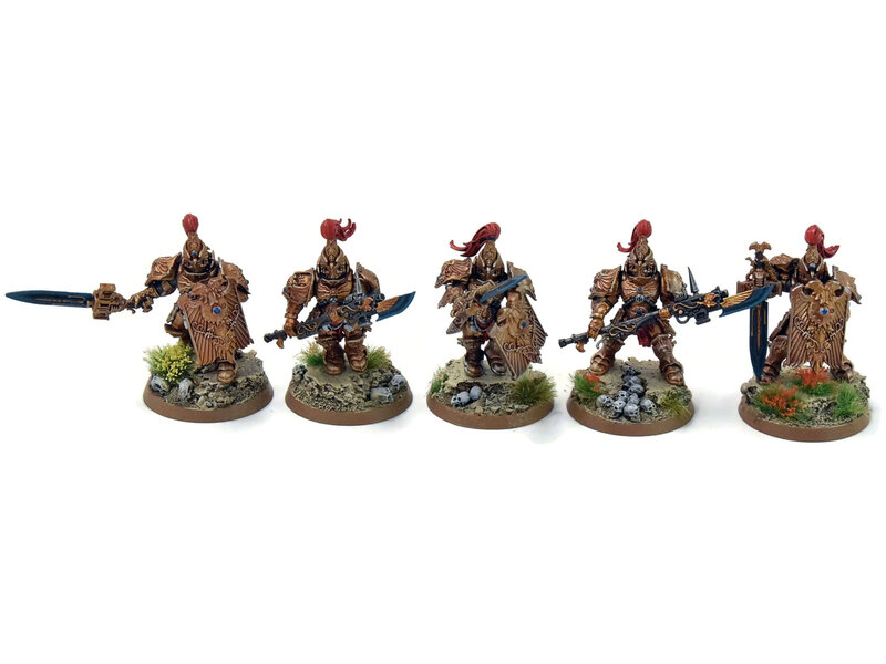 Games Workshop ADEPTUS CUSTODES 5 Custodian Guards Squad #1 PRO PAINTED Warhammer 40K
