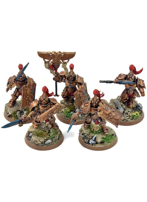 ADEPTUS CUSTODES 5 Custodian Guards Squad #4 PRO PAINTED Warhammer 40K