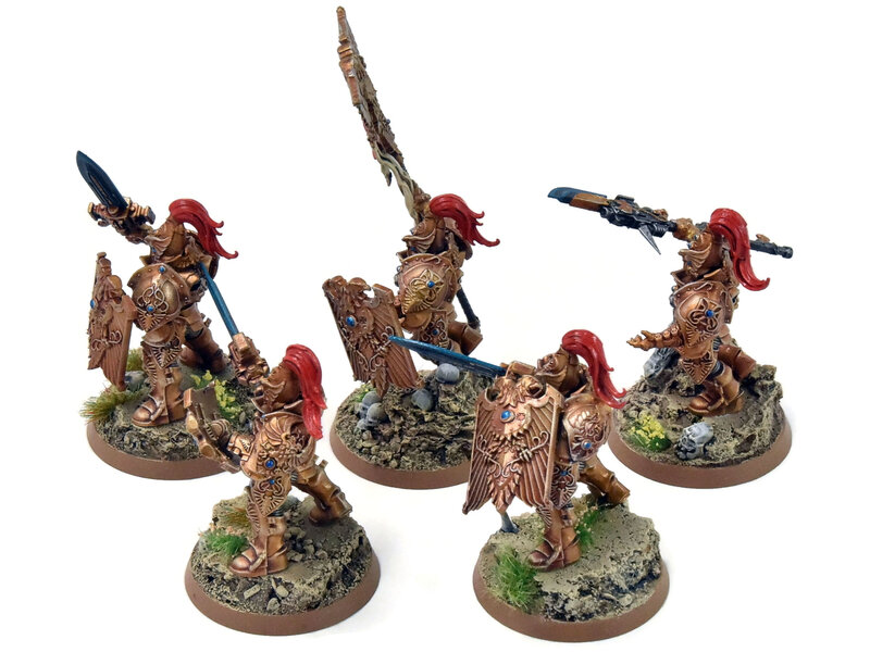 Games Workshop ADEPTUS CUSTODES 5 Custodian Guards Squad #4 PRO PAINTED Warhammer 40K