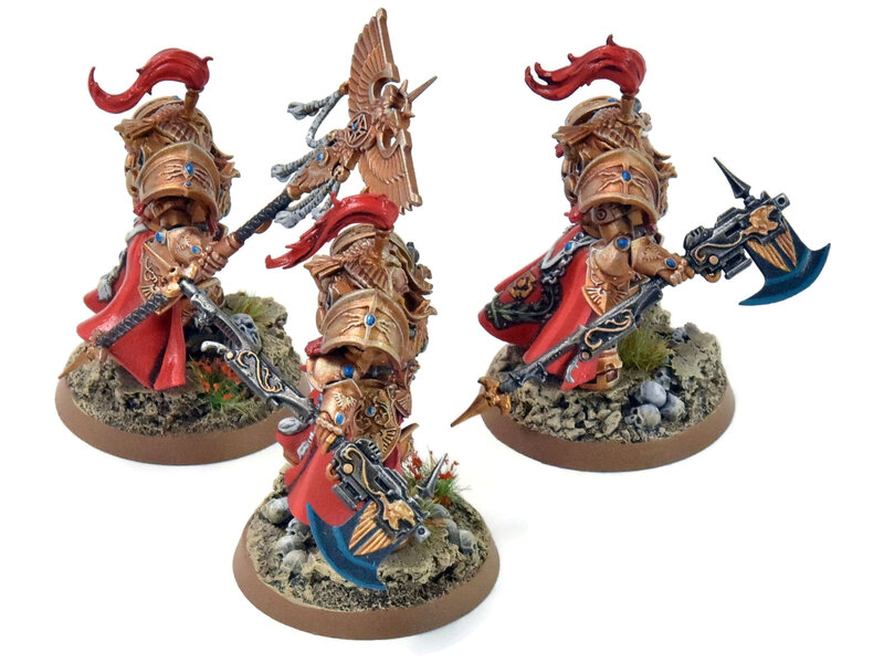 Games Workshop ADEPTUS CUSTODES 2 Allarus Custodians And Vexilus Praetor #3 PRO PAINTED 40K