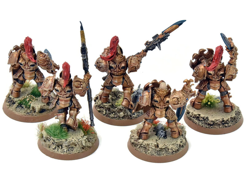 Games Workshop ADEPTUS CUSTODES 5 Custodian Guards Squad #2 PRO PAINTED Warhammer 40K