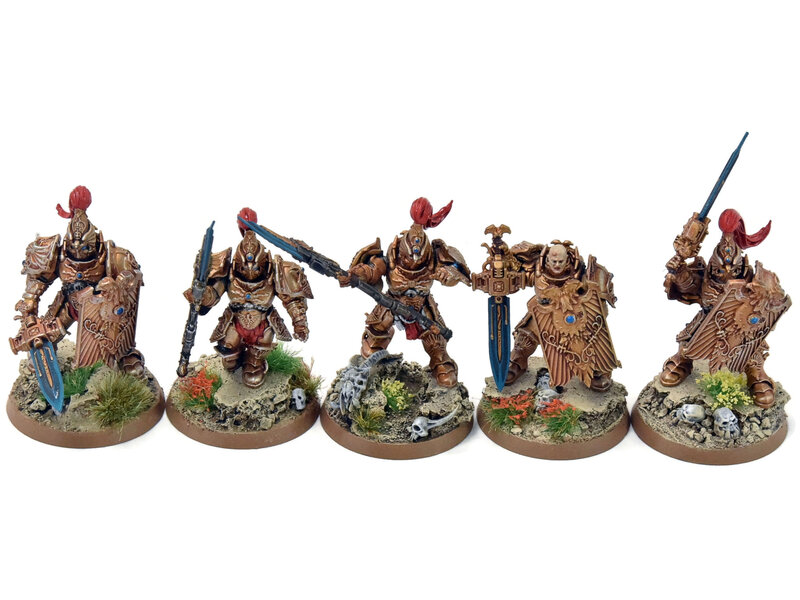 Games Workshop ADEPTUS CUSTODES 5 Custodian Guards Squad #2 PRO PAINTED Warhammer 40K